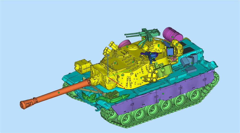 3d Printed 1/35/72 US F-series "Freight Train" T110E4 Tank Destroyer Kit