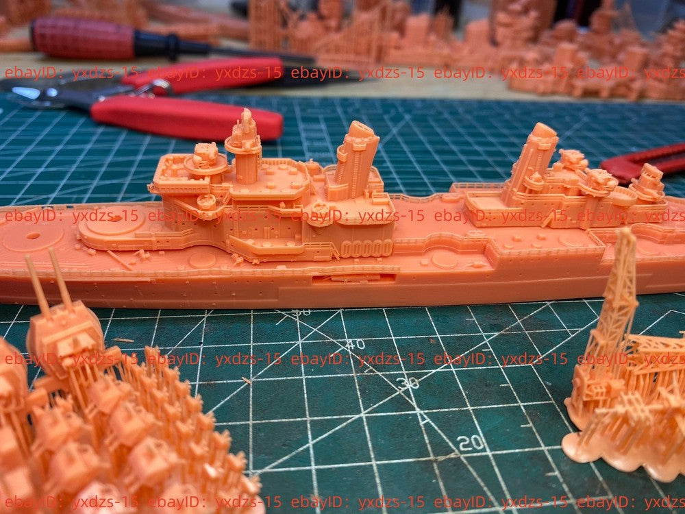 3d Printed Kit 1/700 Hms Cheshire Cruiser(full Hull/waterline)