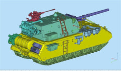 3d Printed 1/35/72 German D-series "Desert Ship" Maus Heavy Tank Kit