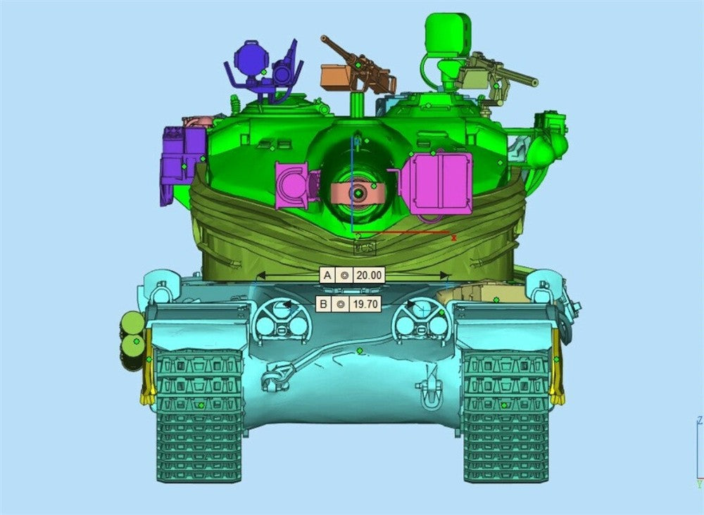 3d Printed 1/35/72 French F-series "Hammer Charlie" AMX 50 B Heavy Tank Kit