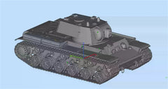3d Printed 1/35/72 Soviet KV-1 Heavy Tank Series Kit