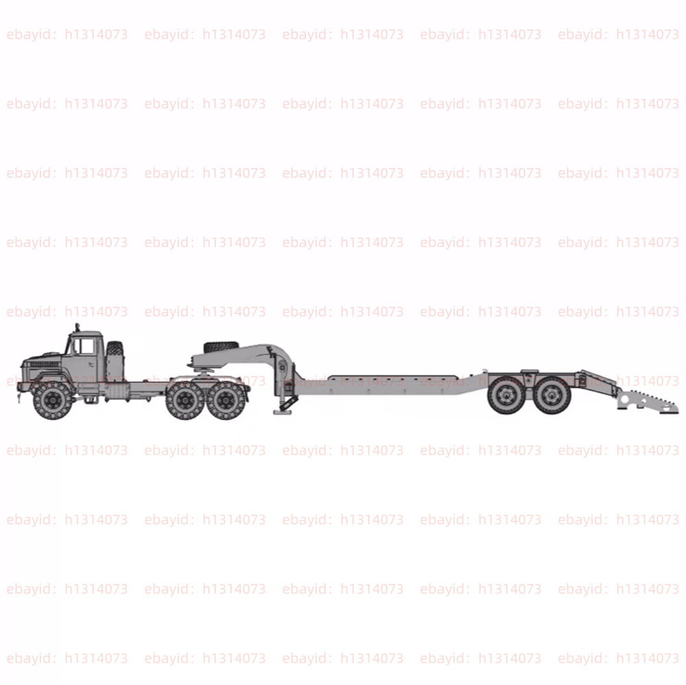 3d Printed 1/72/144 Ukrainian Kraz-6446 Trailer Unpainted Kit