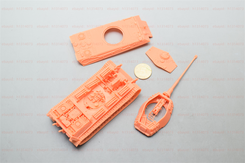 3d Printed 1/72 Germany King Tiger Tank Unpainted Kit