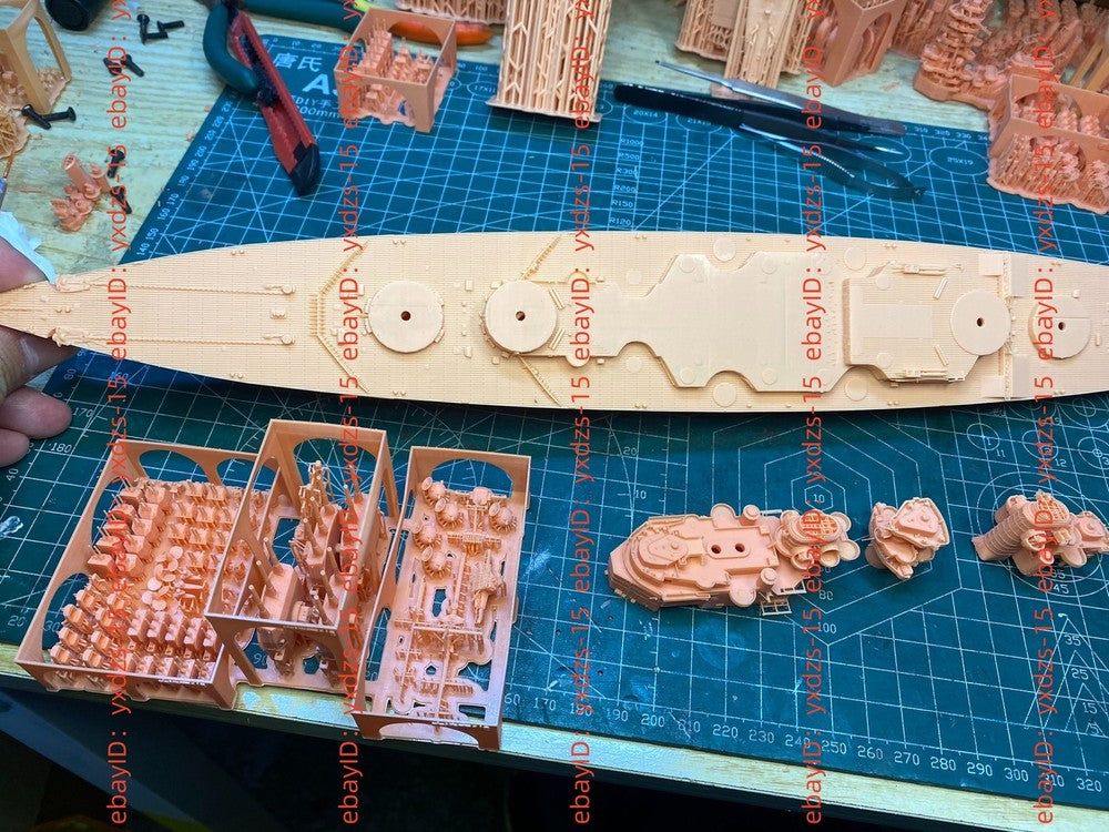 3d Printed 1/700 Germany Grosser Kurfurst Battleship(full Hull/waterline)