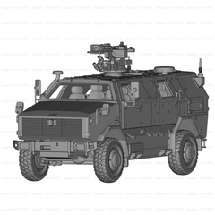 3d Printed 1/48 German Fennek 2 Armored Vehicle Unpainted Kit