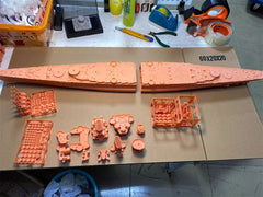 3d Printed 1/350 Japanese Battleship Daisen(full Hull/waterline)