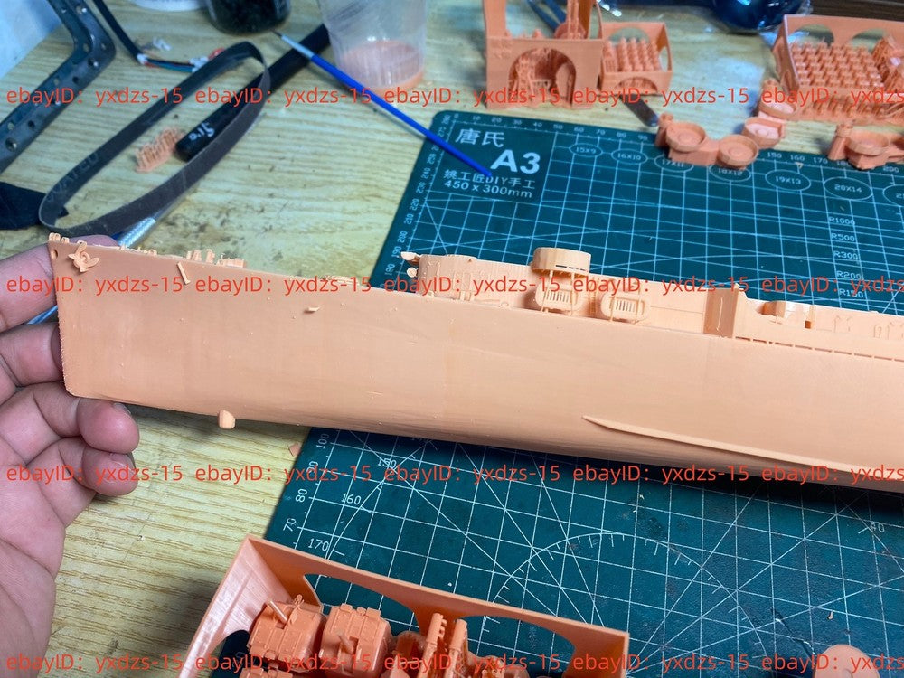 1/200 Uss Fletcher Class Destroyer(full Hull/waterline) 3d Printed Kits