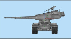 3d Printed 1/35/72 US F-series MVY 75mm Cannon "Thunder" Tank Kit