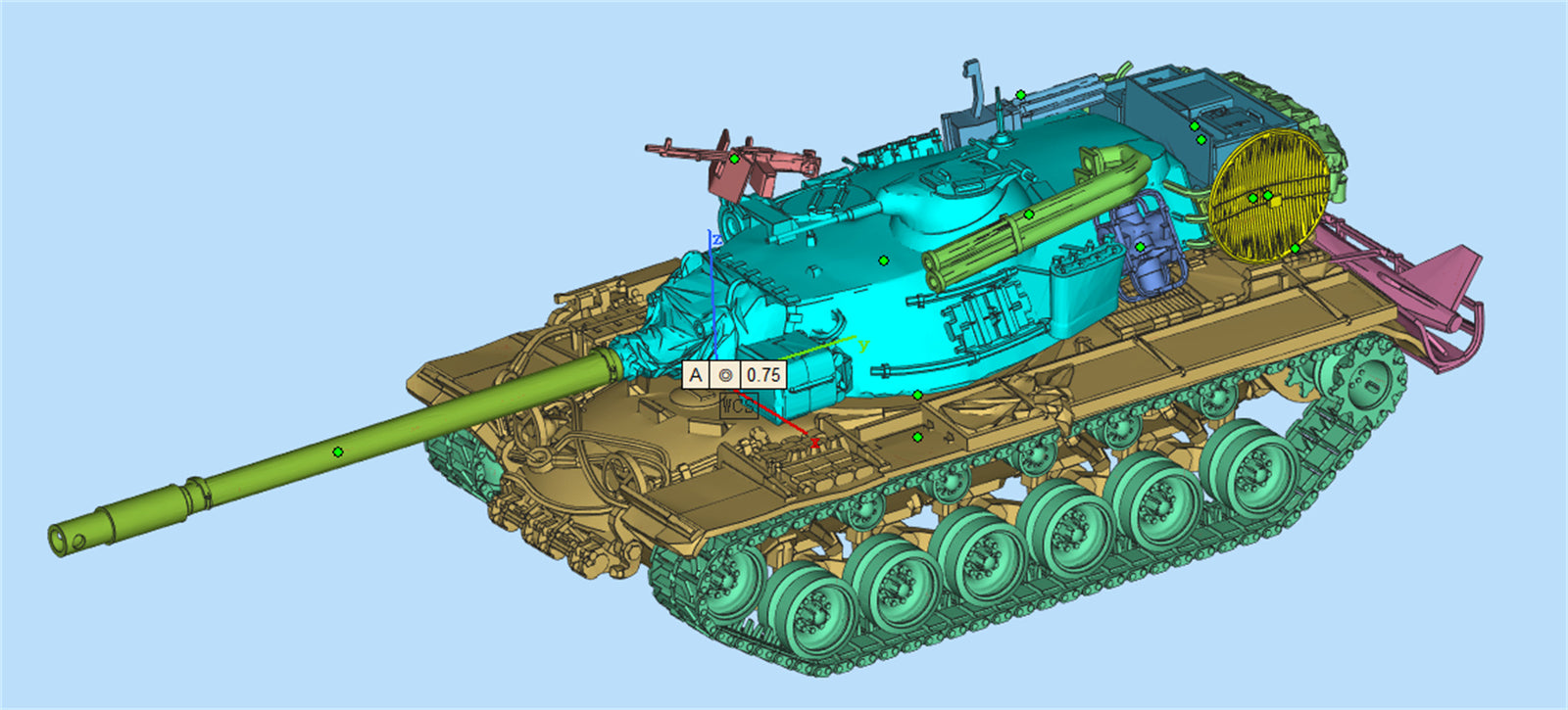 3d Printed 1/35/72 US F-series "Vulture" T110E5 Heavy Tank Kit