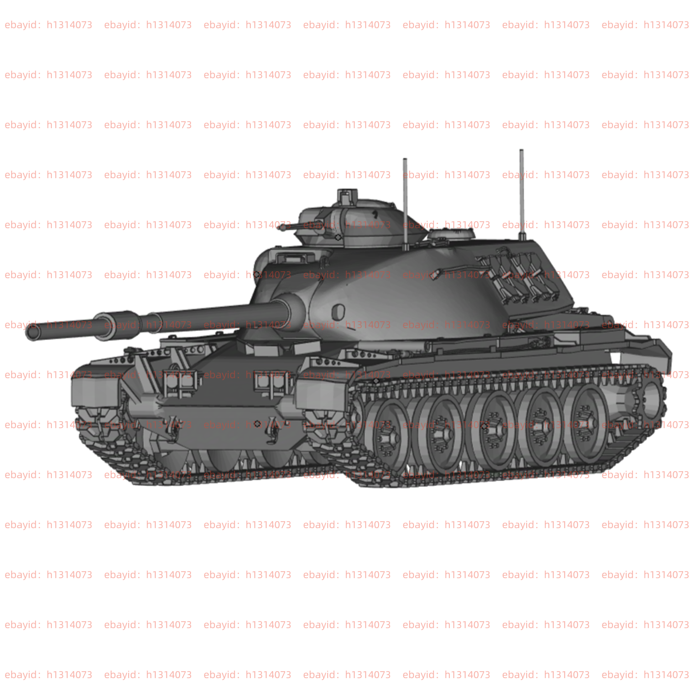 3d Printed 1/72 U.S. T95E6 Heavy Tank Unpainted Kit