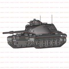 3d Printed 1/72 U.S. T95E6 Heavy Tank Unpainted Kit