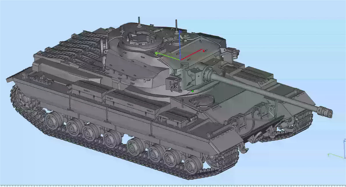3d Printed 1/72 British Caernarvon Based on Conqueror Chassis Kit