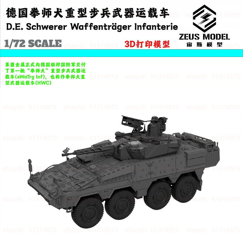 3d Printed Kit 1/72/87/144 German Boxer Armored Vehicle, Heavy Weapon Carrier