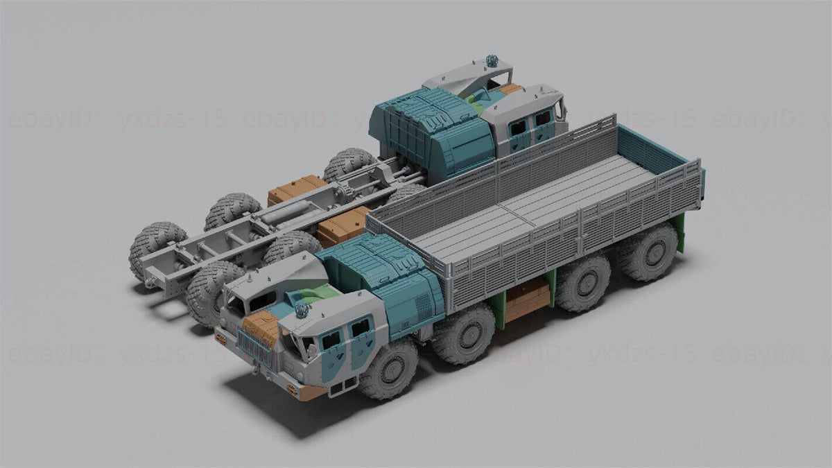 3d Printed 1/72/87 MAZ-7310/7313 Heavy-Duty Truck ﻿Unpainted Kit
