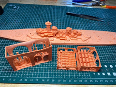 3d Printed Kits 1/700 Us Ohio-class Battleship(full Hull/waterline)