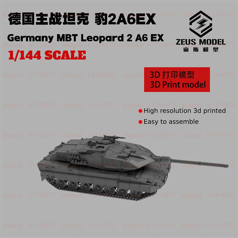 3d Printed Kit 1/144 German Leopard 2a6ex Main Battle Tank