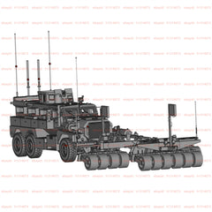 3d Printed 1/72 Cougar 6x6 Mine Resistant Ambush Protected Vehicle Unpainted Kit