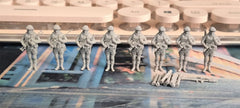 3d Printed 1/72 Modern Soldier Formation Squad (Eight Members) ﻿Unpainted Kit