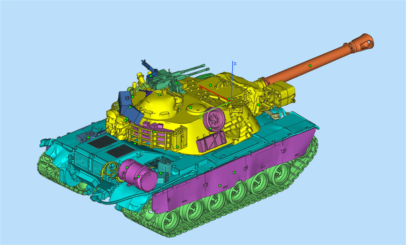 3d Printed 1/35/72 US F-series "Freight Train" T110E4 Tank Destroyer Kit