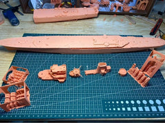 3d Printed 1/350 French Navy Cruiser De Grasse Unpainted Model Kit