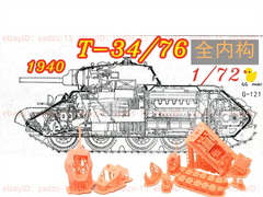 3d Printed 1/72 T-34/76 Medium Tank Full Interior Unpainted Kit