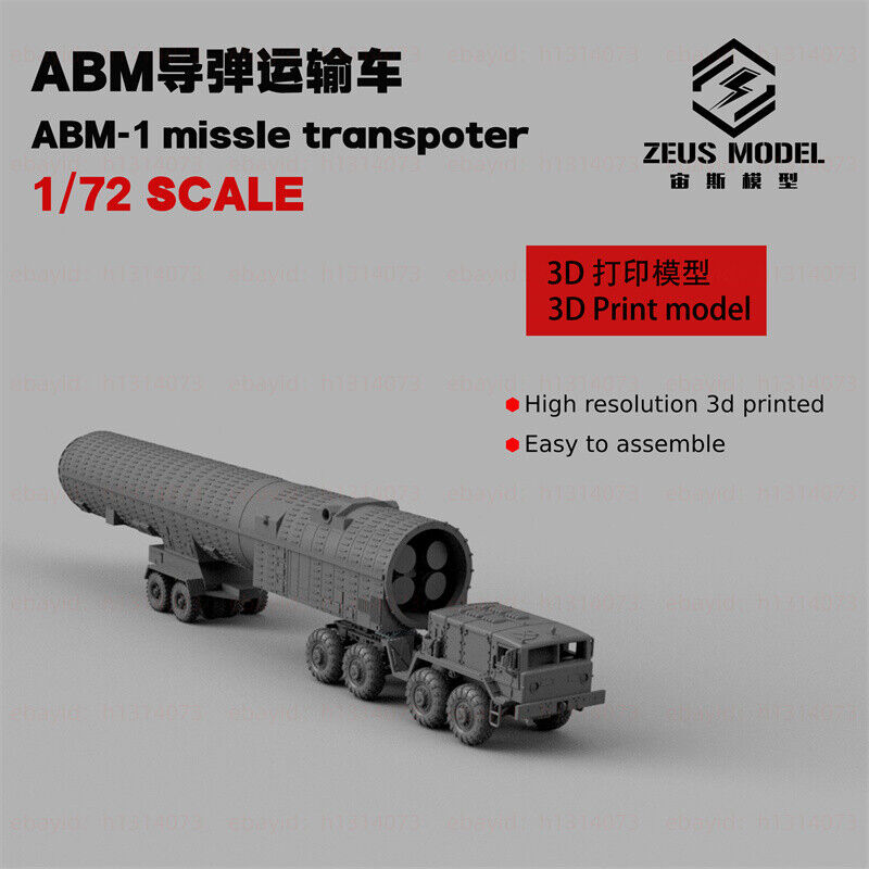 3d Printed Kit 1/72 Soviet Maz537 Abm-1 Missile Carrier