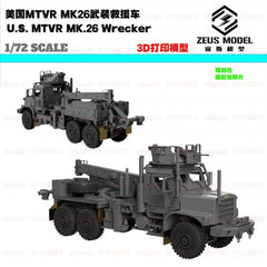 3d Printed 1/72 Mtvr Mk36 Wrecker (rescue Crane Truck) Of The U.s. Marine Corps