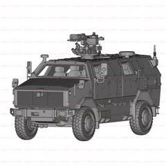 3d 打印 1/72 德国 Fennek 2 装甲车未上色套件-