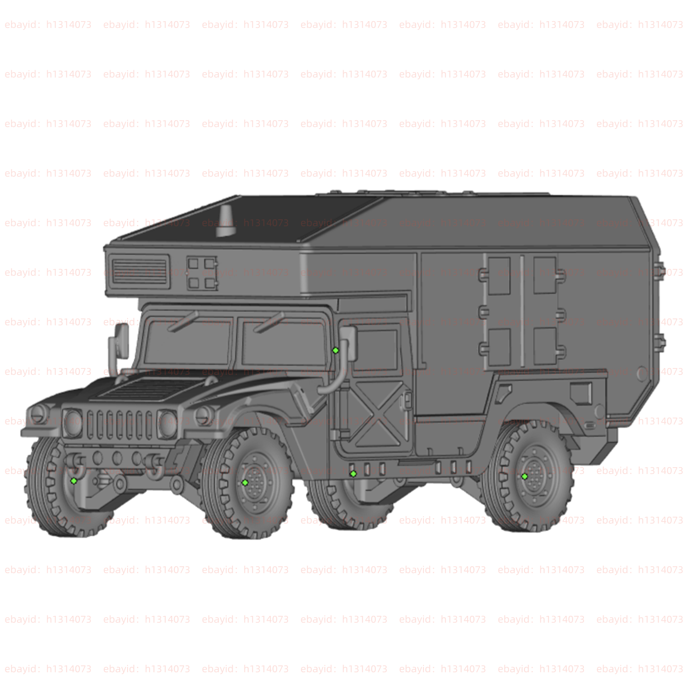 3d Printed 1/72 Ambulance Unpainted Kit