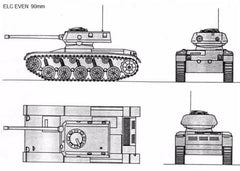 3d Printed 1/72 French ELC EVEN 90 Light Tank Kit