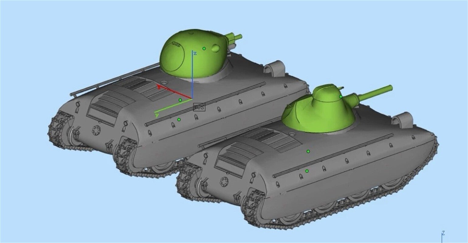 3d Printed 1/72 French AMX-40 Main Battle Tank Kit