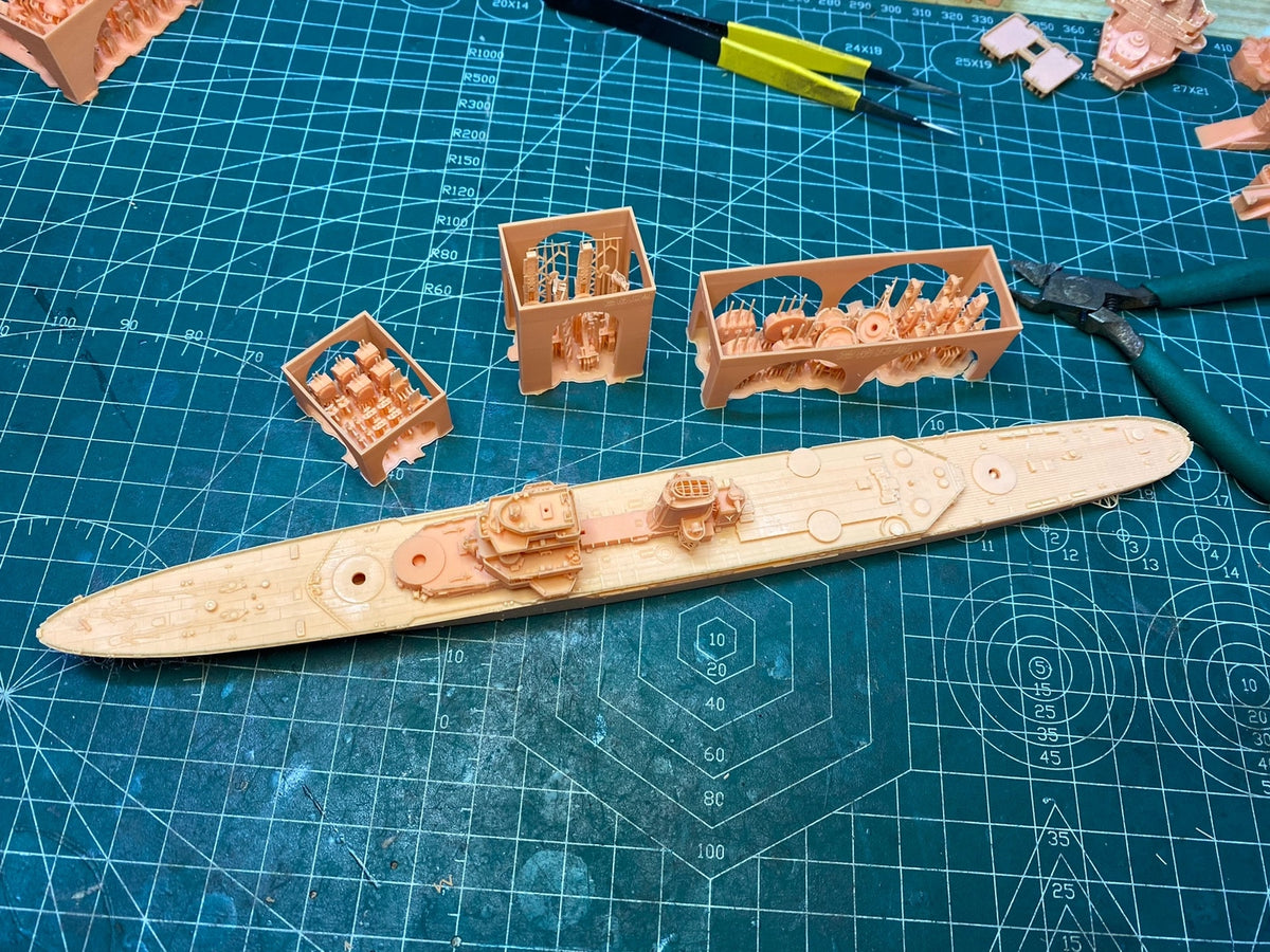 3d Printed 1/700 French De Grasse Cruiser(full Hull/waterline)
