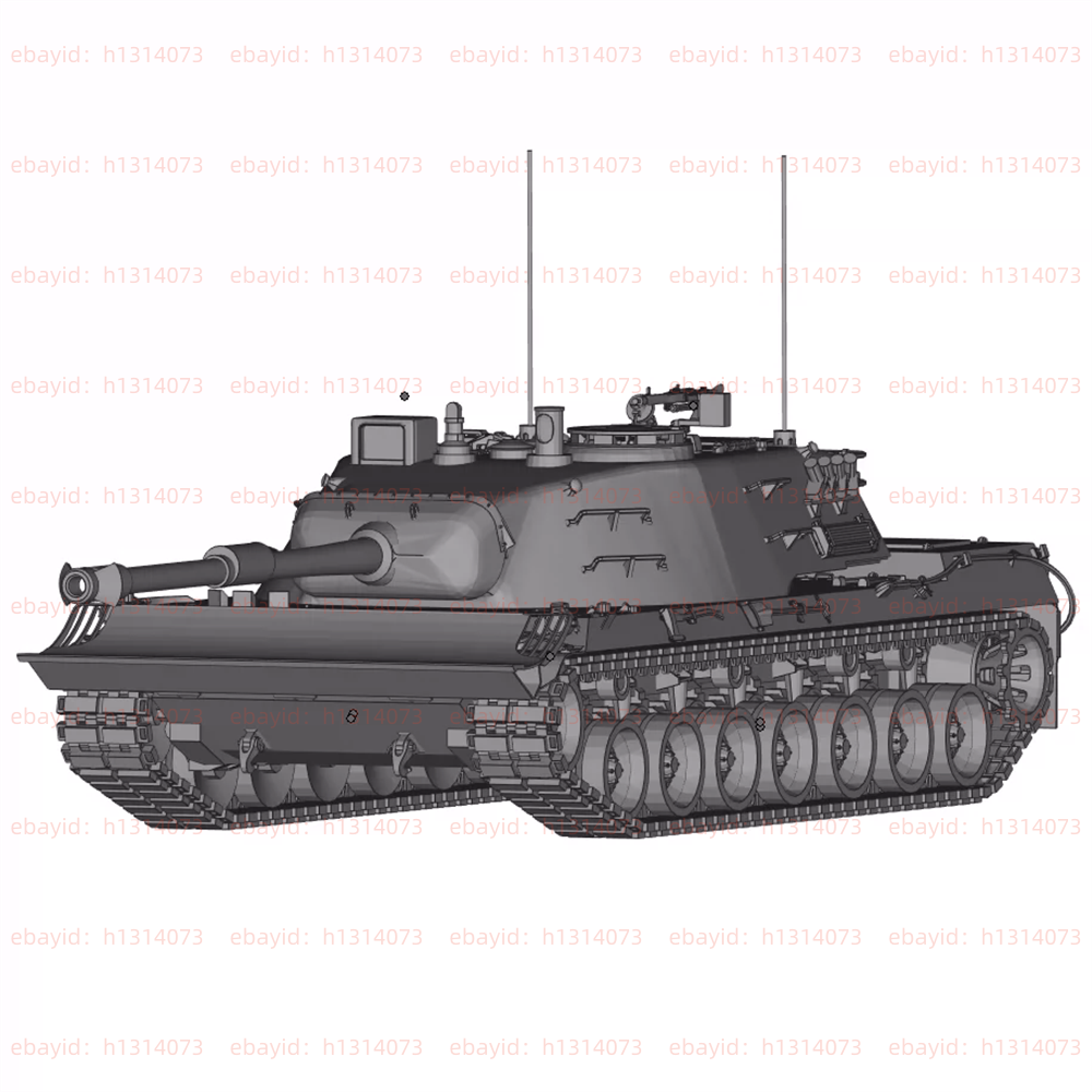 3d Printed 1/72/144 German 07PE Heavy Tank Unpainted Kit