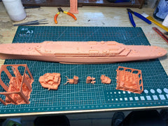3d Printed Kits 1/350 French Cruiser Jeanne D'arc(full Hull/waterline)