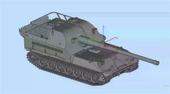 3d Printed 1/35/72 Soviet Object 261 Self-propelled Gun Kit
