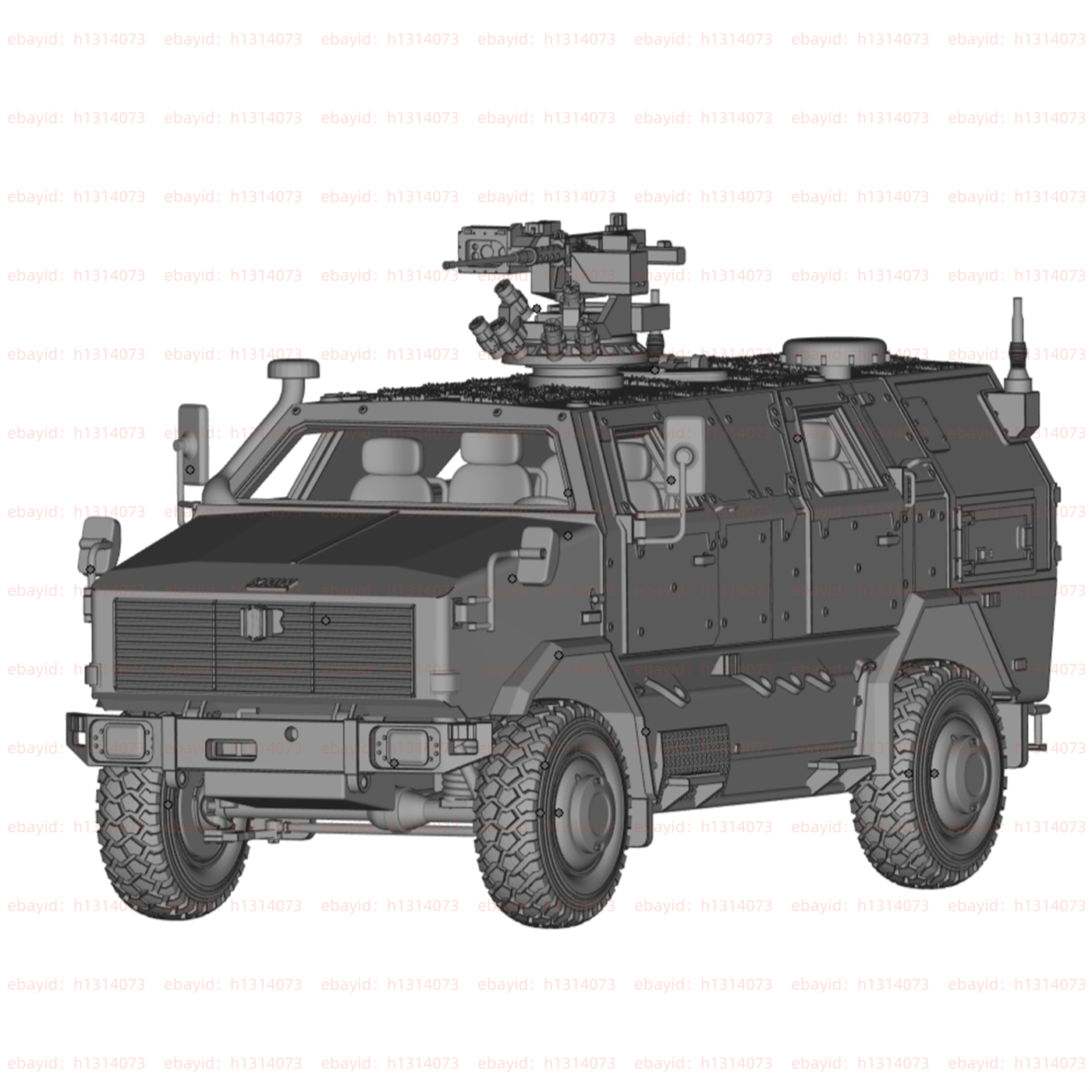 3d Printed 1/48 German Fennek 2 Armored Vehicle Unpainted Kit