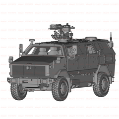 3d Printed 1/48 German Fennek 2 Armored Vehicle Unpainted Kit