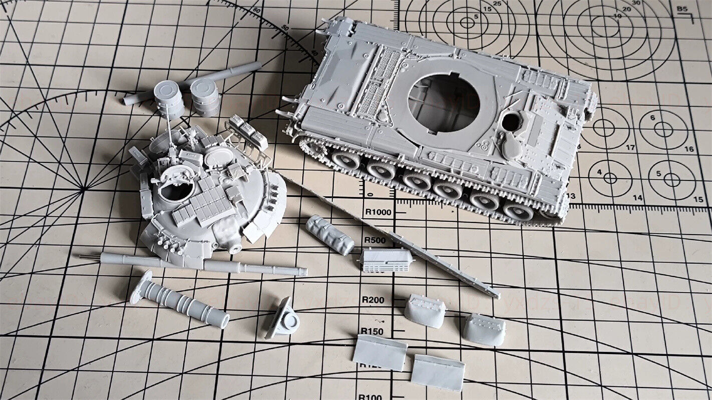 3d Printed 1/72/87 T-80ue1 Main Battle Tank Unpainted Kit