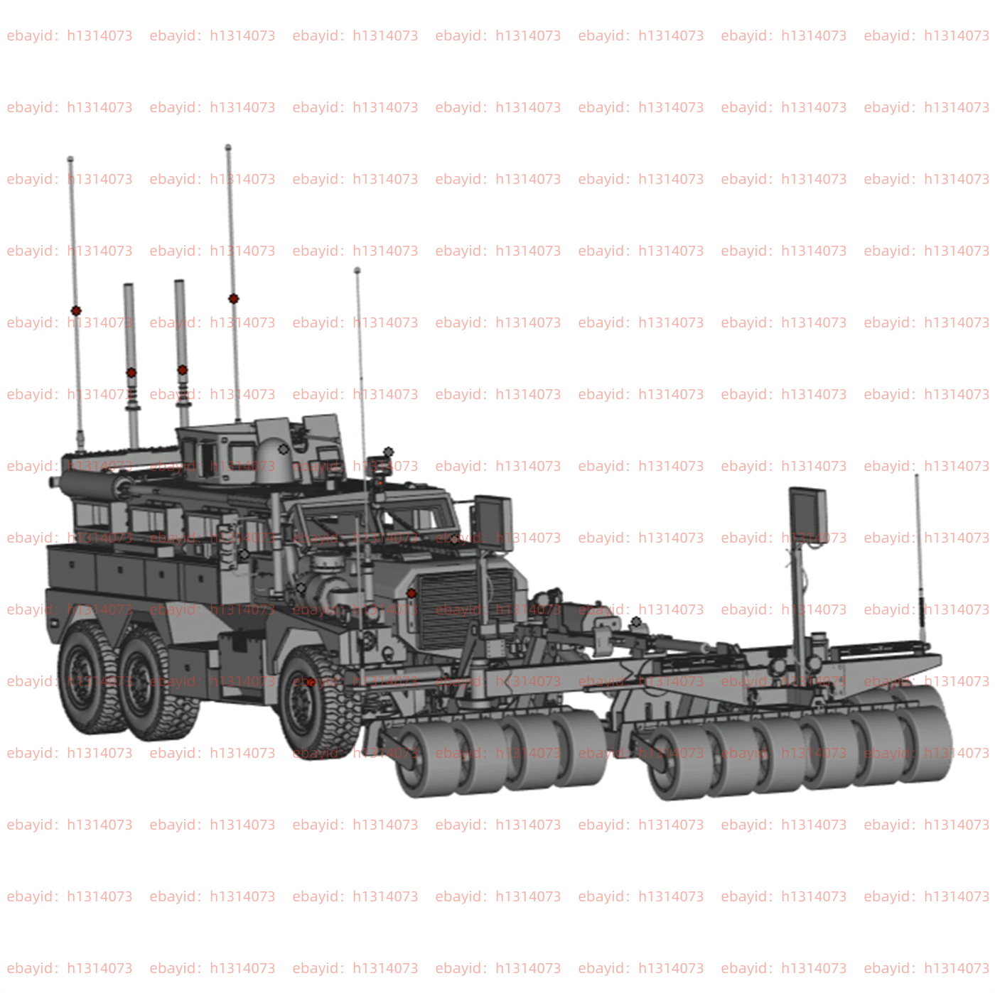 3d Printed 1/72 Cougar 6x6 Mine Resistant Ambush Protected Vehicle Unpainted Kit