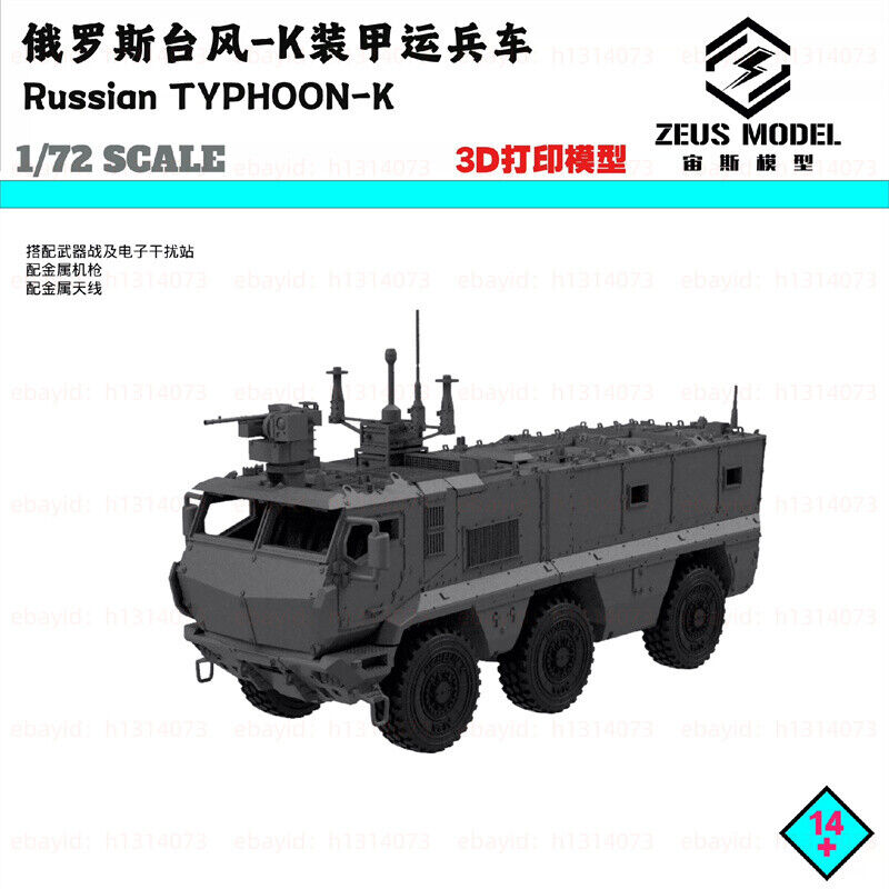 3d Printed Kit 1/72 Russian Typhoon K Armored Troop Carrier