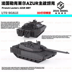 3d Printed 1/72/144 French Leclerc Azur Main Battle Tank