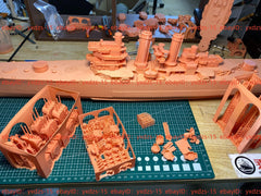 3d Printed 1/200 Uss Helena Light Cruiser Cl-50 1943(full Hull/waterline)