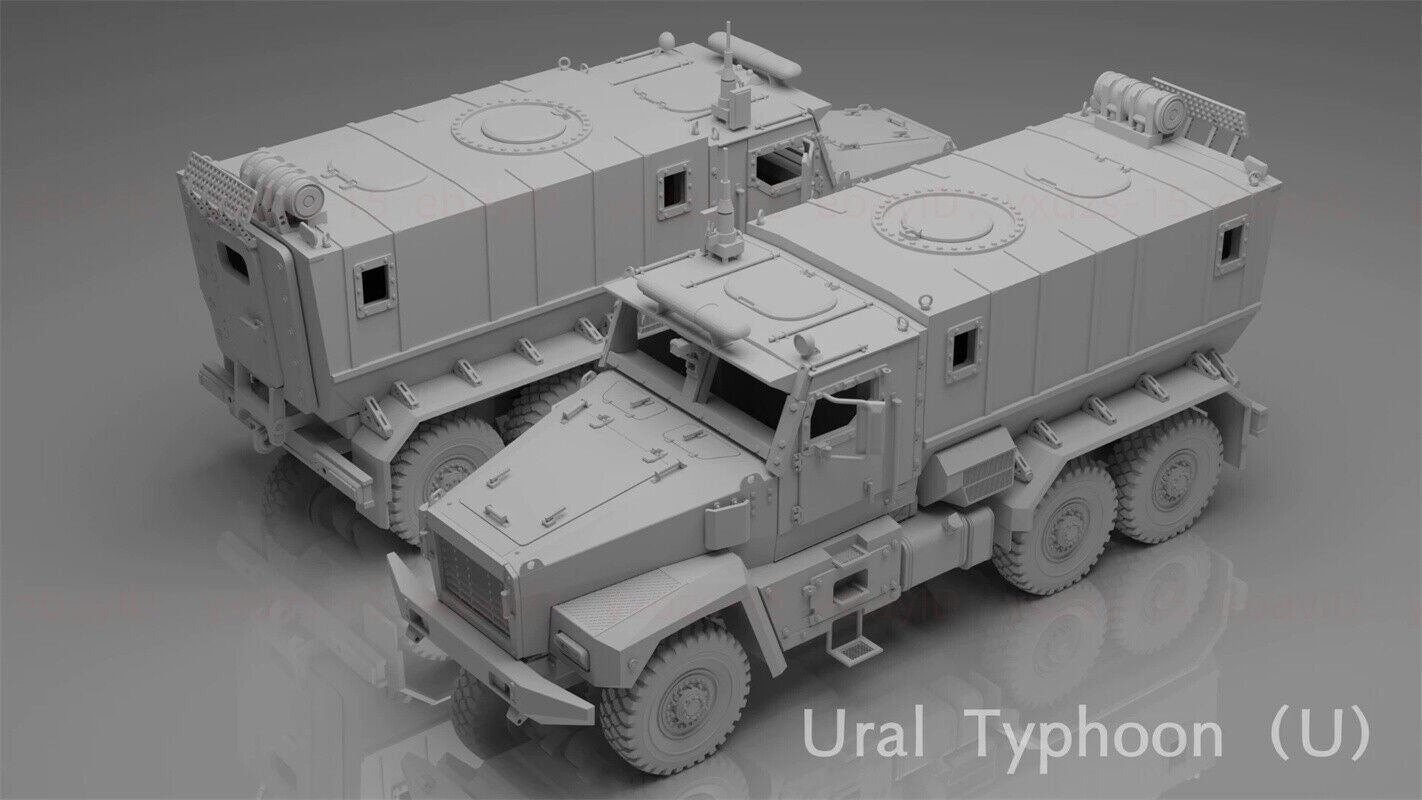3d Printed 1/72/87 Ural Typhoon-U 6x6 Armoured Truck ﻿Unpainted Kit