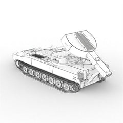 3d Printed 1/72 Russian UR-77 Meteorit Mine-Clearing Vehicle ﻿Unpainted Kit