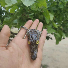 1-Piece Real Crocodile Head Specimen Keychain | Car Keychain Accessory | Gift-