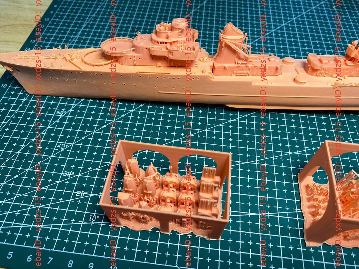 3d Printed 1/700 French Navy Le Terrible Class Destroyer(full Hull/waterline)
