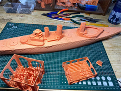 3d Printed 1/350 Hms Queen Mary（battlecruiser）1914(full Hull/waterline)