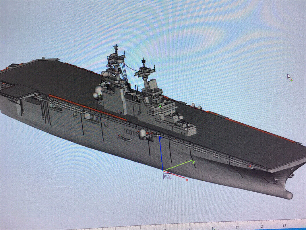 3d Printed 1/700 Us Navy Wasp-class Amphibious Assault Ship(full Hull/waterline)