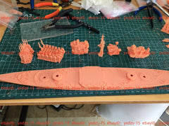 3d Printed Kit 1/700 Hms Conqueror Battleship(full Hull/waterline)