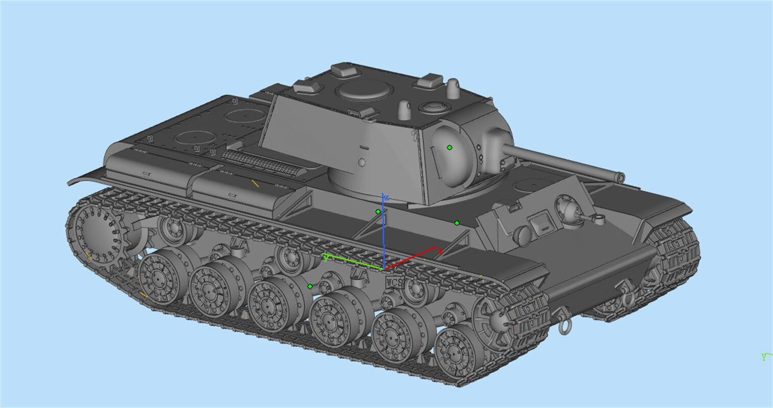 3d Printed 1/35/72 Soviet KV-1 Heavy Tank Series Kit